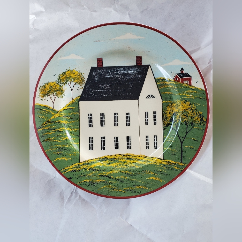 Vintage Warren Kimble  - Country Life 8" plate - Like NEW (White House)